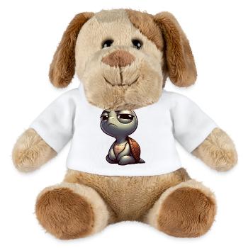 Funny cute skeptical cartoon turtle - MiniFeet® Dog Helge - white - Front