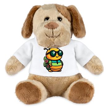 Worm Comic Holiday - Chien en peluche Helge MiniFeet® - blanc - Devant