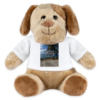 Souvenirs au lieu d’argent – Côte tropicale - Chien en peluche Helge MiniFeet® - blanc - Devant