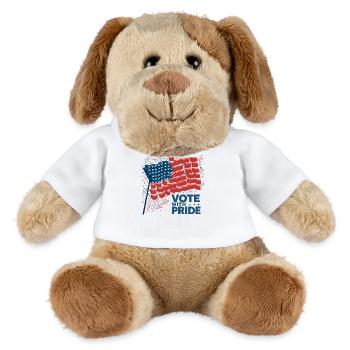 Vote with Pride - MiniFeet® Dog Helge - white - Front