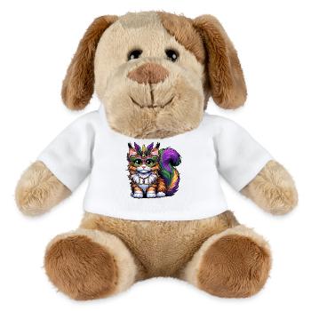 Mardi Gras Maine Coon, Maskierte Katze - MiniFeet® Hund Helge - Weiß - Vorne