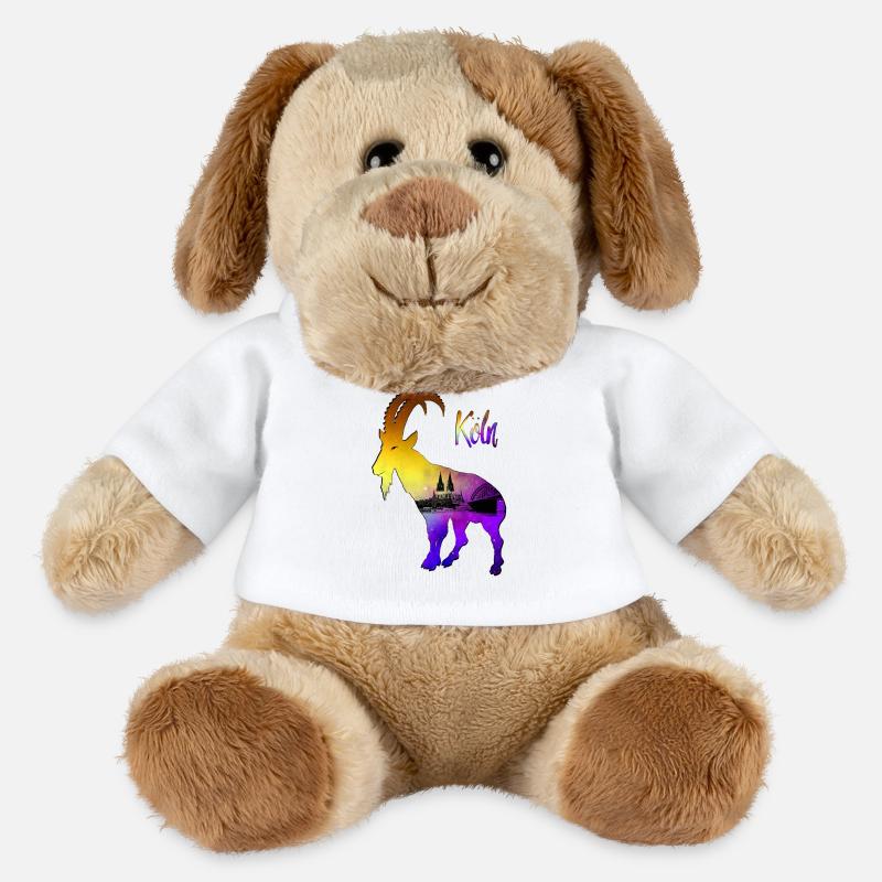 Köln Geißbock Hennes - MiniFeet® Hund Helge - Weiß