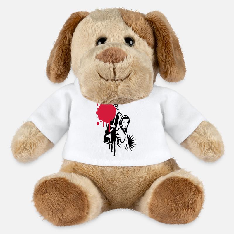 Graffiti sprayer mit Sprühdose im Graffiti Stil - MiniFeet® Hund Helge - Weiß