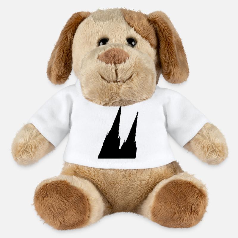 Schräger Kölner Dom in Köln - MiniFeet® Hund Helge - Weiß