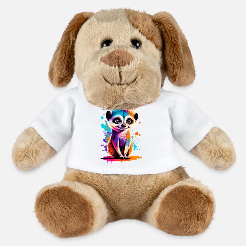 Erdmännchen Farbenfroh - Meerkat aus der Wüste - MiniFeet® Hund Helge - Weiß