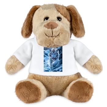 White tiger runs through stream - MiniFeet® Dog Helge - white - Front