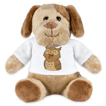 Eule_die_Lacht - MiniFeet® Dog Helge - white - Front