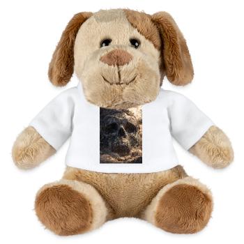 Crâne dans les nuages d’orage - Chien en peluche Helge MiniFeet® - blanc - Devant