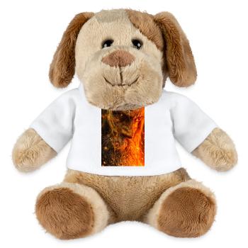 Fiery Ember Warrior Portrait - MiniFeet® Dog Helge - white - Front