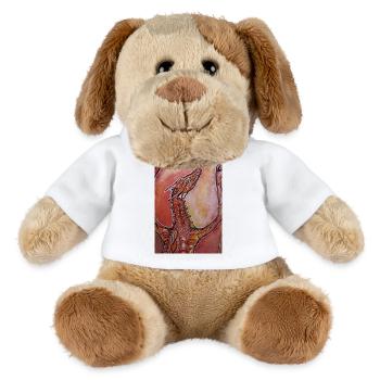 Dragon rouge peint à la main - Chien en peluche Helge MiniFeet® - blanc - Devant