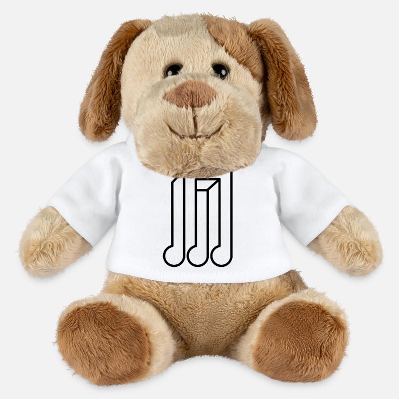 Optische Täuschung Note - Illusion Musiker Sänger - MiniFeet® Hund Helge - Weiß