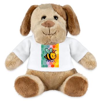 abeille - Chien en peluche Helge MiniFeet® - blanc - Devant