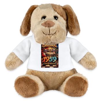 1959 Retro Rock Neon Kassette - MiniFeet® Hund Helge - Weiß - Vorne