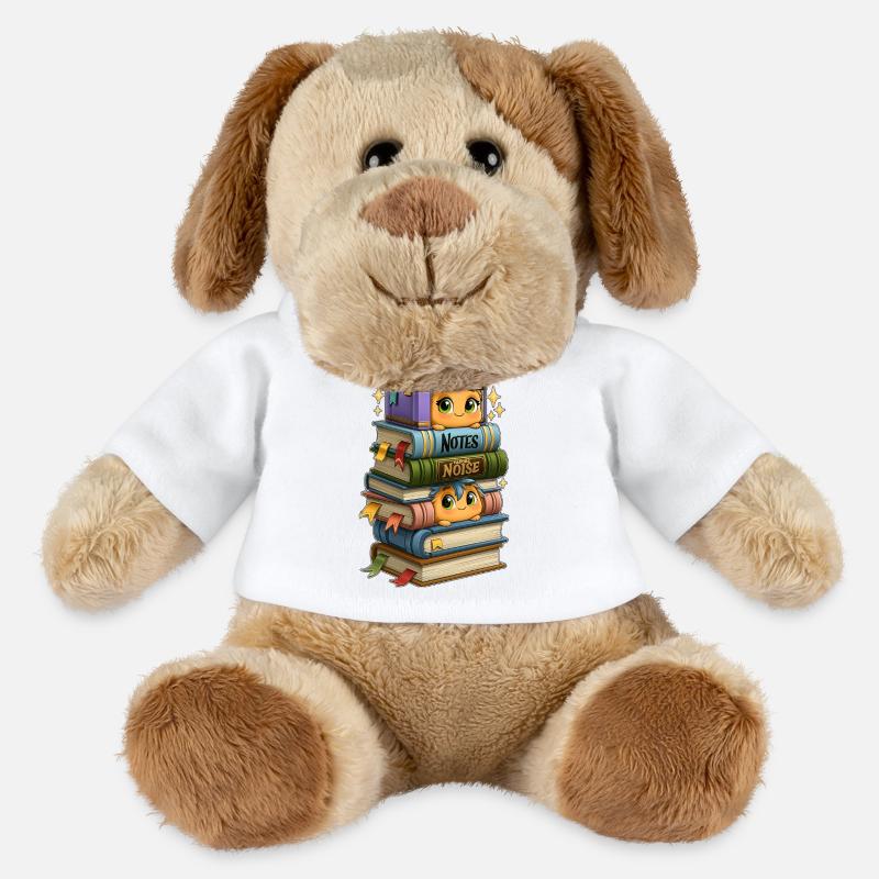 Book Stack with Birds - MiniFeet® Dog Helge - white