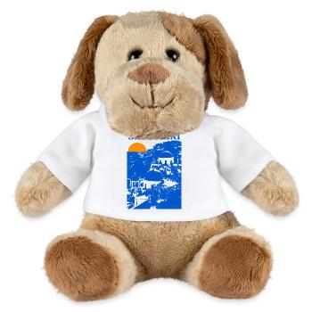 Santorin - Chien en peluche Helge MiniFeet® - blanc - Devant