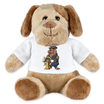 Kapitäns-Walross am Steuerrad - MiniFeet® Hund Helge - Weiß - Vorne