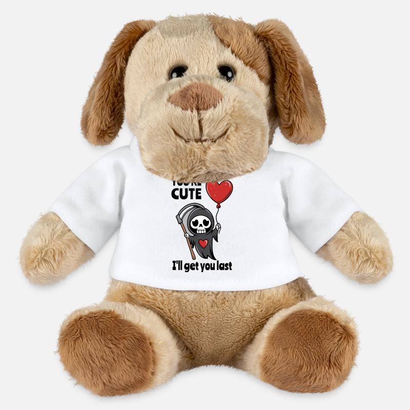 Süßer Sensenmann mit romantischem Herzen - MiniFeet® Hund Helge - Weiß