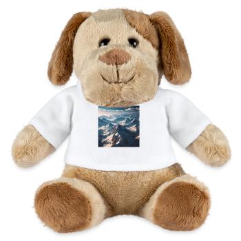 Berglandschaft über den Wolken - MiniFeet® Hund Helge - Weiß - Vorne