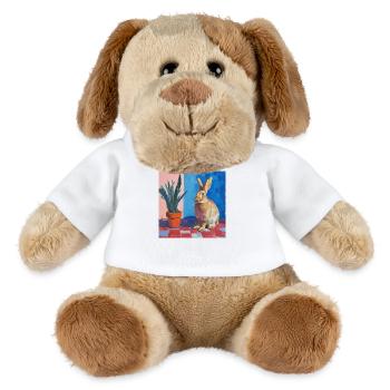 lapin, lapin, coloré, animal, cadeau - Chien en peluche Helge MiniFeet® - blanc - Devant