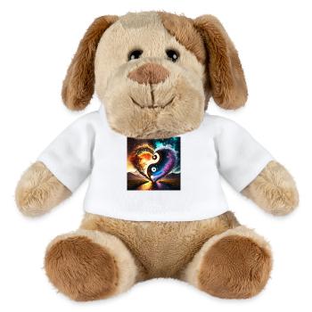 Glühwürmchen Liebe Ying Yang - MiniFeet® Hund Helge - Weiß - Vorne