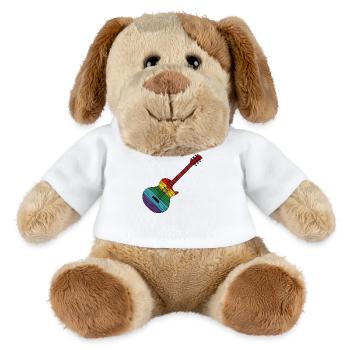 Regenbogen Gitarre Rock'n'Roll Design - MiniFeet® Hund Helge - Weiß - Vorne