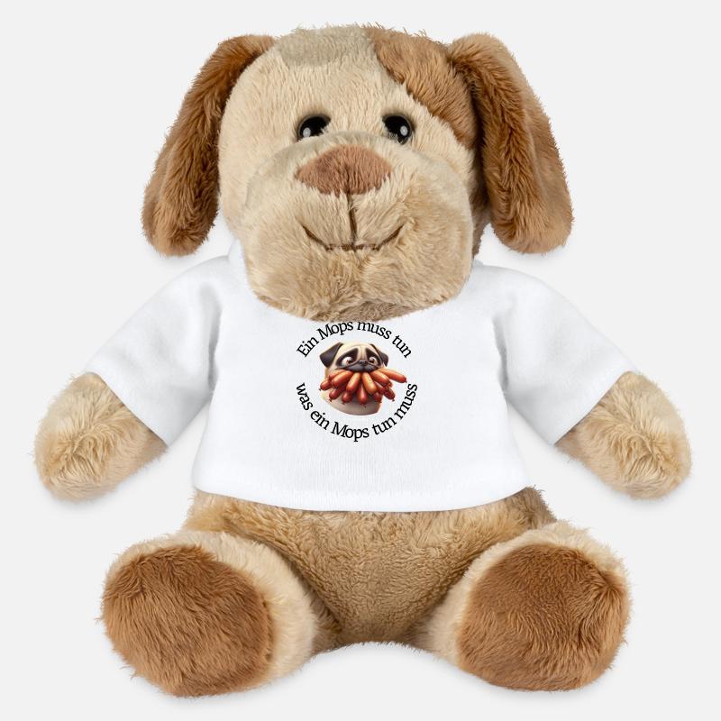 Ein Mops muss tun was ein Mops tun muss - MiniFeet® Hund Helge - Weiß