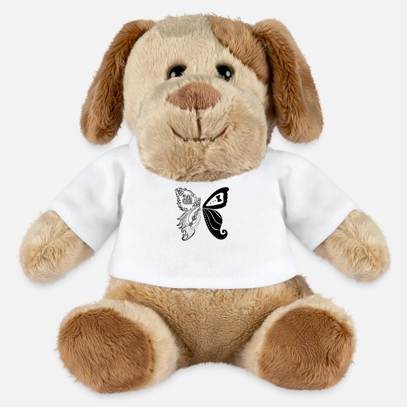 Brautpaar als Schmetterling Schwarz - MiniFeet® Hund Helge - Weiß