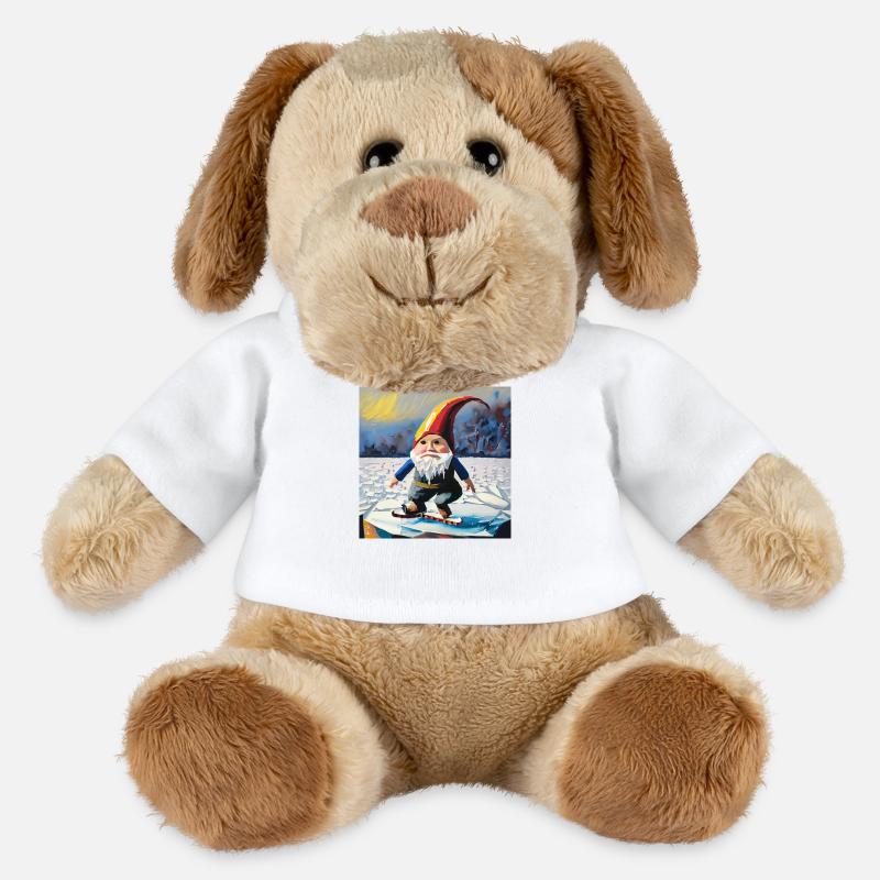 Hiver Hiver - Chien en peluche Helge MiniFeet® - blanc