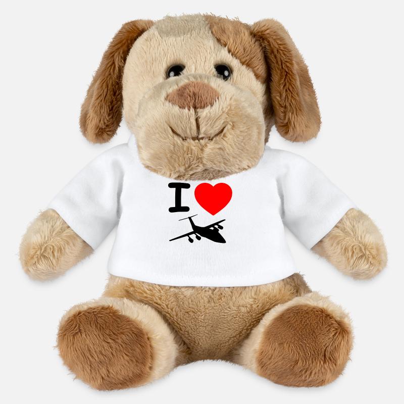 Flugzeug - MiniFeet® Hund Helge - Weiß