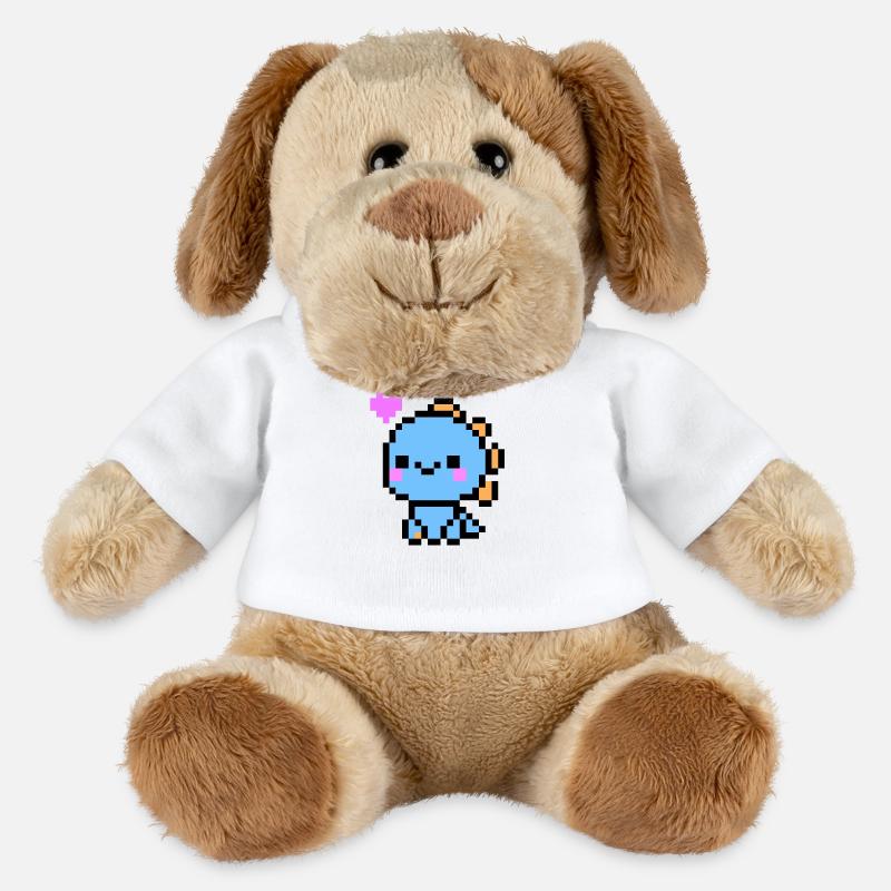 Süßer Hellblauer Dino - MiniFeet® Hund Helge - Weiß