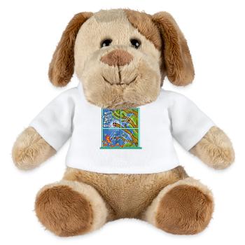 Lustige Kawaii Niedliche Baum Ast Klopfen Klassische Kunst - MiniFeet® Hund Helge - Weiß - Vorne