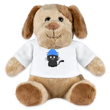 Charmante flache Katze - MiniFeet® Hund Helge - Weiß - Vorne