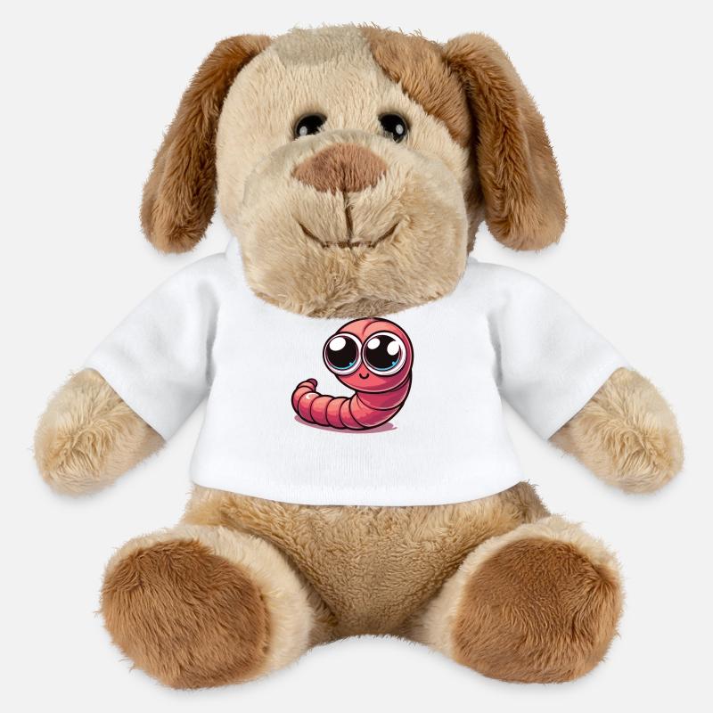 Petit ver - Chien en peluche Helge MiniFeet® - blanc
