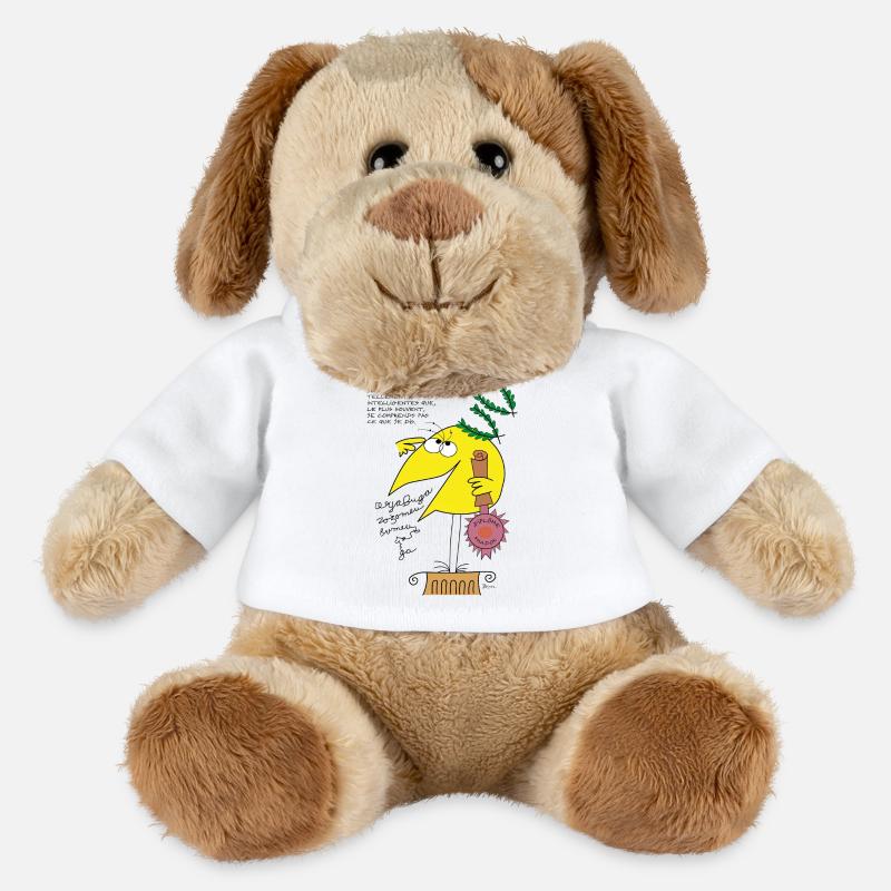 Intelligence Shadok - Chien en peluche Helge MiniFeet® - blanc