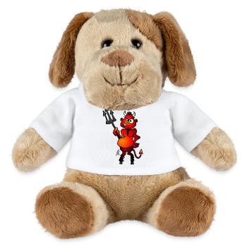 Fat red devil - MiniFeet® Dog Helge - white - Front