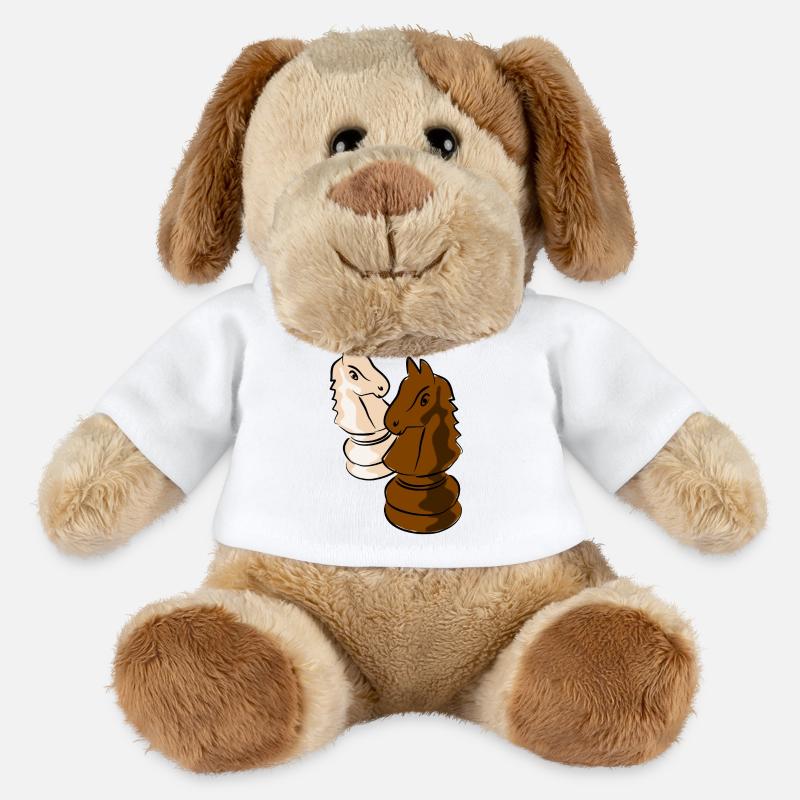échecs - Chien en peluche Helge MiniFeet® - blanc