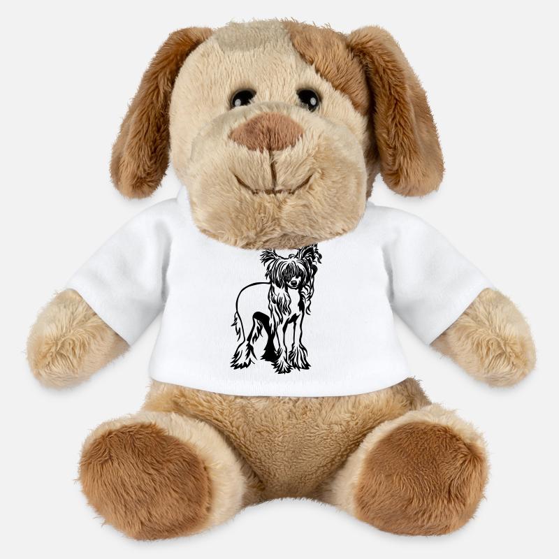Chinesischer Schopfhund - MiniFeet® Hund Helge - Weiß
