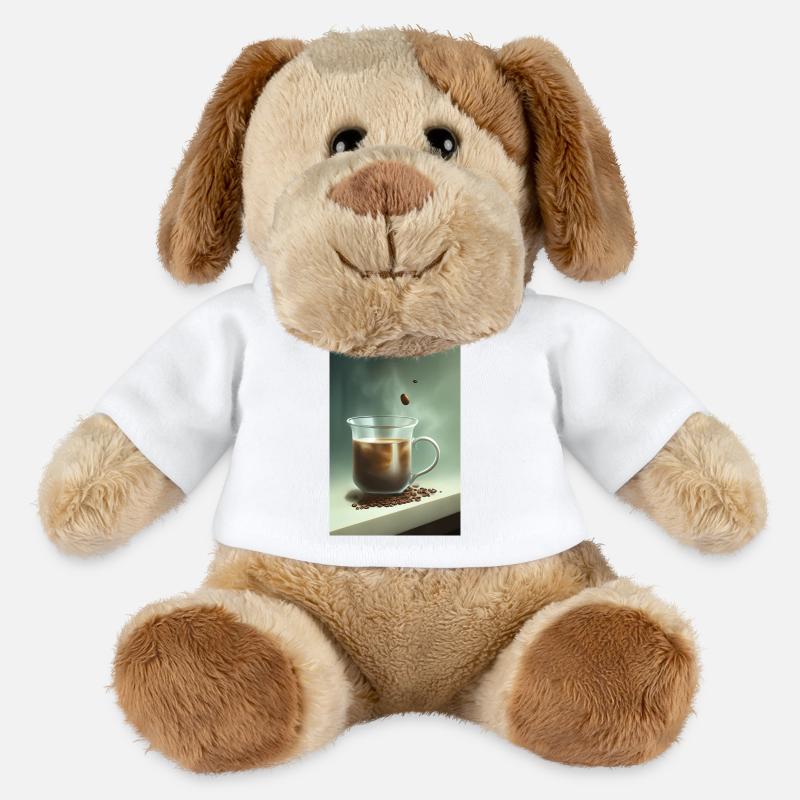 Kaffee, Kaffeebohnen - MiniFeet® Hund Helge - Weiß
