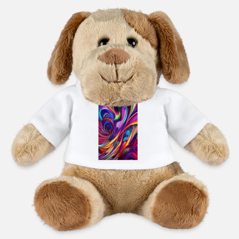 Abstrakte Kunst - MiniFeet® Hund Helge - Weiß