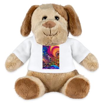 Abstrakte Kunst - MiniFeet® Hund Helge - Weiß - Vorne