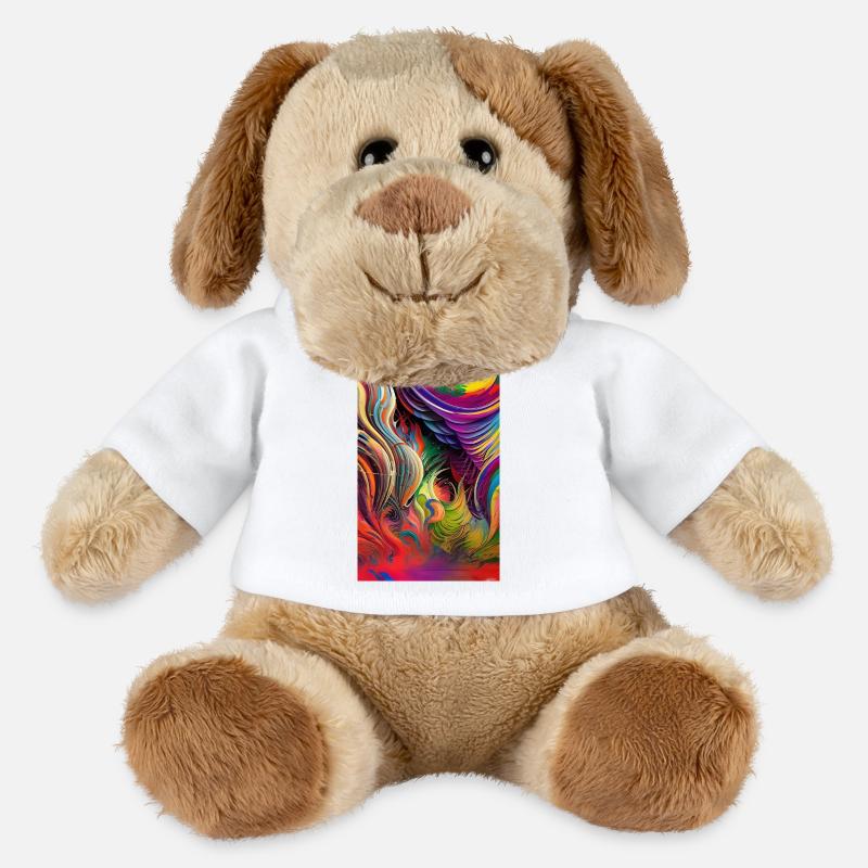 Abstrakte Kunst - MiniFeet® Hund Helge - Weiß