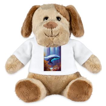 Wal im Wald Surrealismus - MiniFeet® Hund Helge - Weiß - Vorne