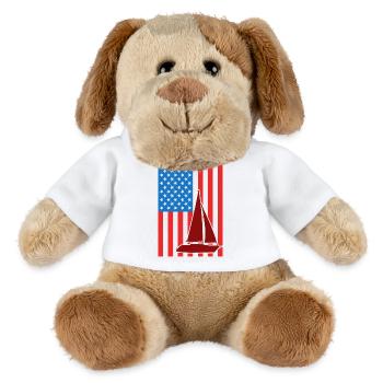 Segeln USA Flagge - MiniFeet® Hund Helge - Weiß - Vorne