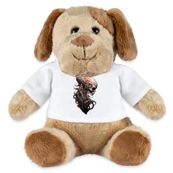 Alien Skull Spine Dark Fantasy Shirt - MiniFeet® Dog Helge - white - Front