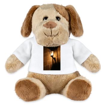 Nachtlaterne an Ziegelwand - MiniFeet® Hund Helge - Weiß - Vorne