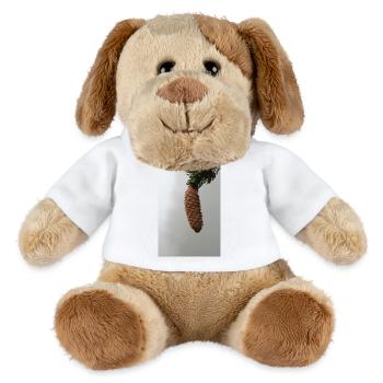 POMMES DE PIN DANS LA BRUME MATINALE - Chien en peluche Helge MiniFeet® - blanc - Devant