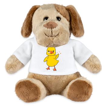Niedliche Baby-Ente Figur 2 - MiniFeet® Hund Helge - Weiß - Vorne