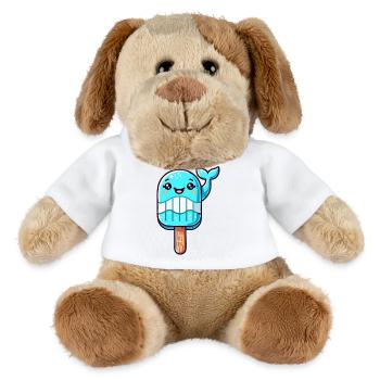 Une glace en forme de baleine souriante - Chien en peluche Helge MiniFeet® - blanc - Devant