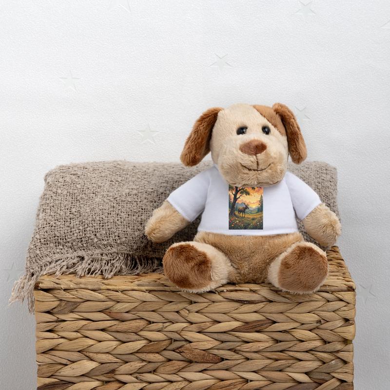 Image : Paysage avec orignal. Chien en peluche Helge MiniFeet®