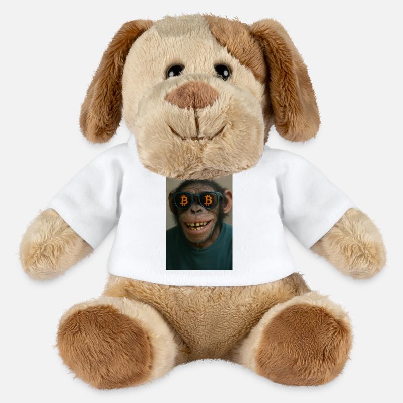 Bitcoin meets Monkey Joe - MiniFeet® Hund Helge - Weiß